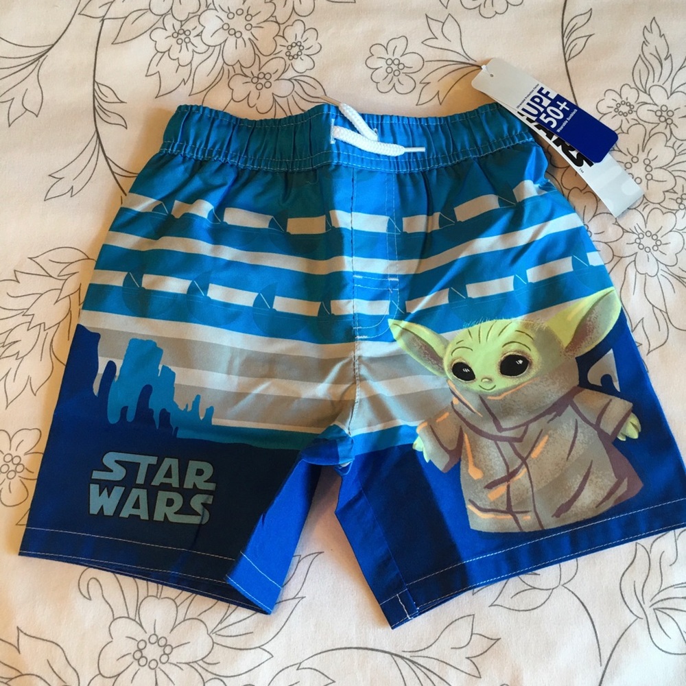 Grogu Swim Shorts Sz 3t
